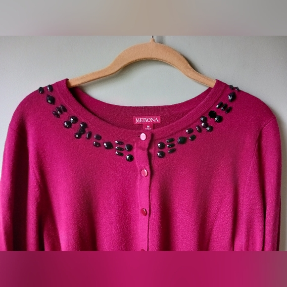 LIKE NEW Merona Beaded Cardigan Sweater - Picture 2 of 4